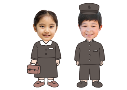 옛날 교복 합성 도안